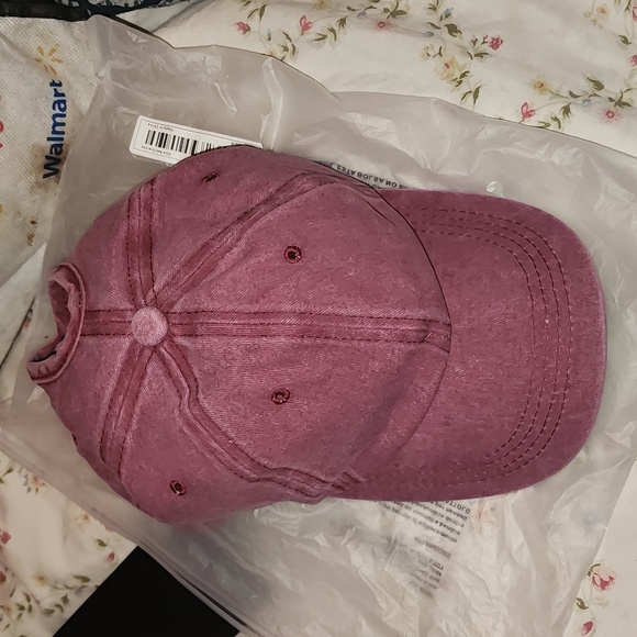 High Ponytail Baseball Cap Women (Wine Red OS) - Picture 3 of 6